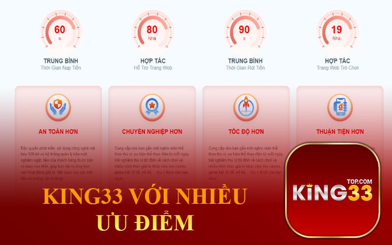 King33 với nhiều ưu điểm